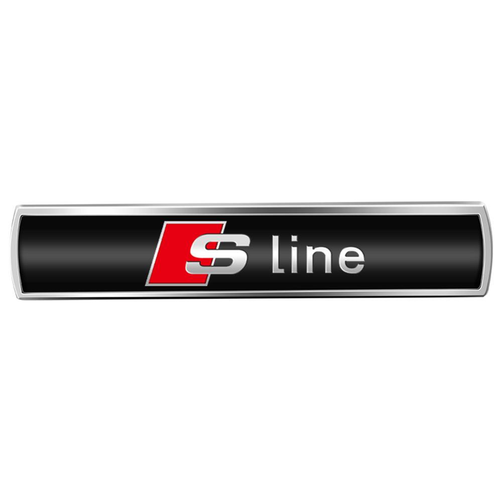 3D Metal Car Emblem Sticker Trunk Body Side Fender Decor Decal Accessories For Q1 A1 A2 A3 A4 A5 A6 A7 A8 Q3 Q4 Q5 Q6 Q7 Sline