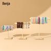 Solid Wood Bracelet & Hair Tie Display Stand - Jewelry Rack & Bangle Props for Live Streaming.