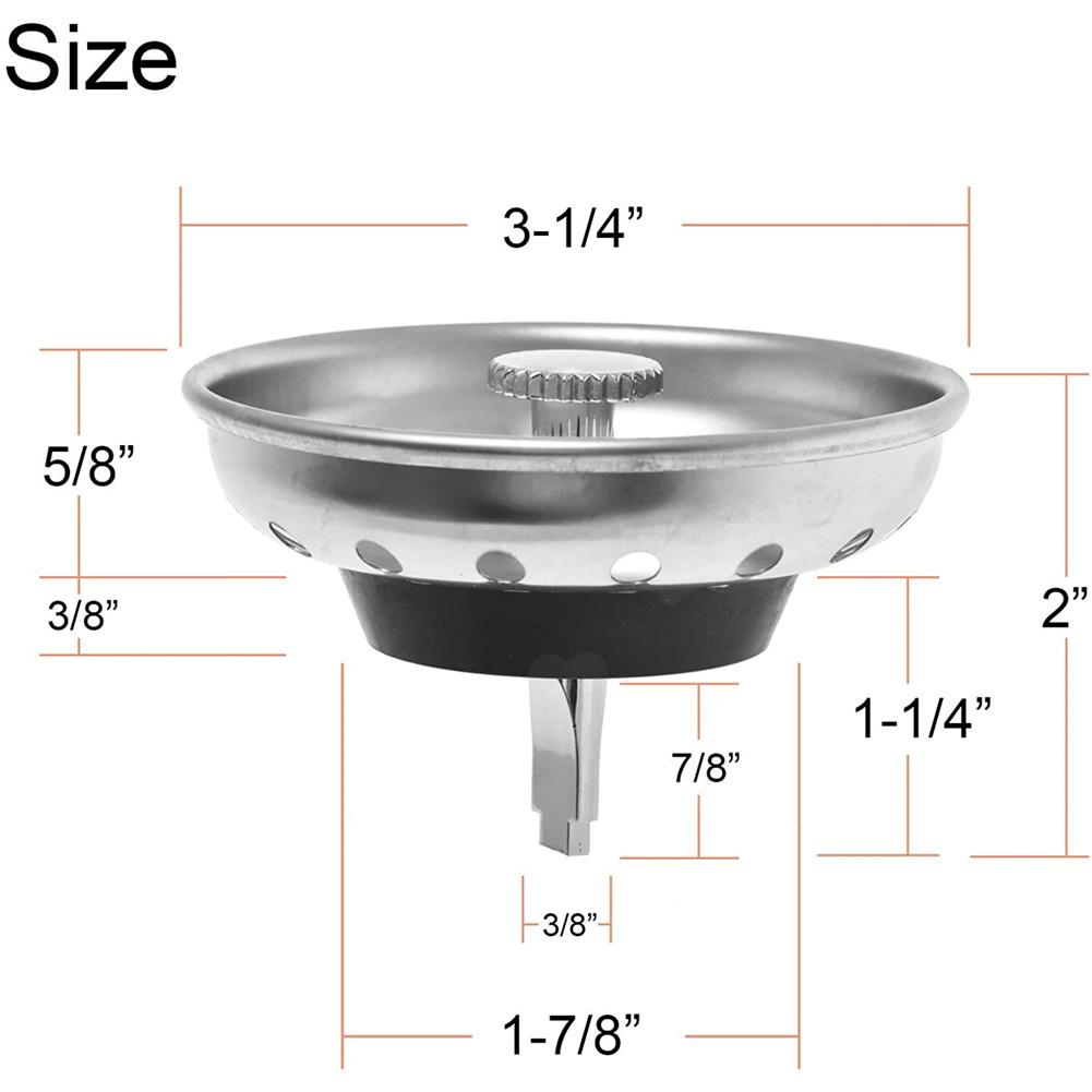 Kitchen Sink Strainer Stopper Combo Basket Replacement for Drain