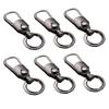 BRIIKPP Men's Motorcycle Carabiner Key Ring, Simple Design, Double Ring, Convenient Metallic, Black