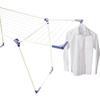 Leifheit Classic 180 Solid 81621 Clothes Drying Rack, Compact Clothes Dryer with 18m of Drying Space and 4 Hanger Holders, White
