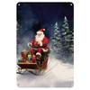 Vintage Santa Claus Metal Tin Signs Pcs Retro Iron Wall Art Plaques with Christmas Quotes Rustic Decor for Home Party