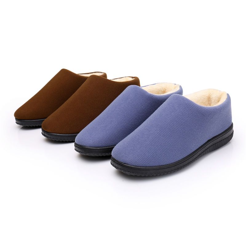 

New Fashionable Anti slip Warm Cotton Slippers with Velvet For Man