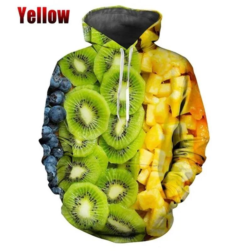 New Fashion Autumn And Winter Sweatshirts Pullover 3d Fruit Print Hoodie Men Unisex Cool Fashion Long-sleeved Hoodies Top