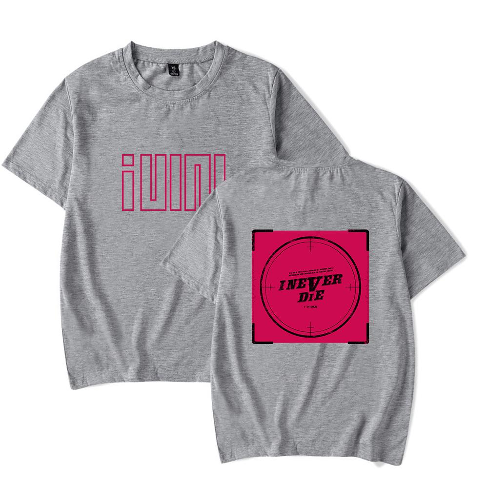 2023 Kpop Gidle New Album I Never Die Tshirt Cotton Tee Tops Short Sleeve For Unisex And Women Casual Streetwear