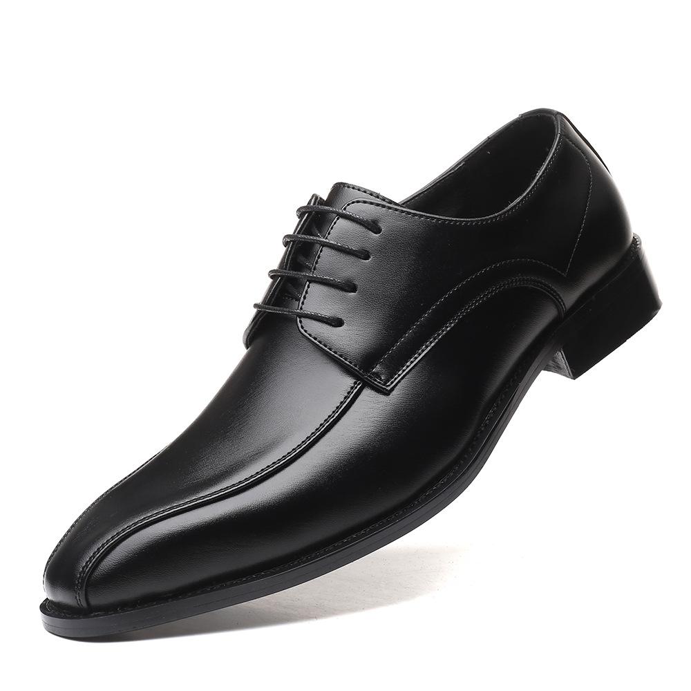 New Designer British Fashion Black Lace Up Pointed Shoes Flat For Men Dress Formal Wedding Prom Oxford Zapatos Hombre