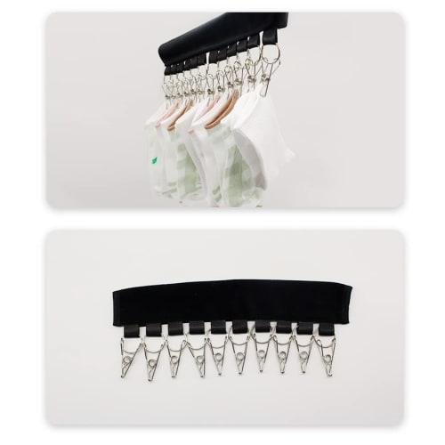 Portable Travel Hangers, Foldable, Perfect for Travel, Hospital Use, Drying Clothes, Laundry Storage (Black, Set of 2)