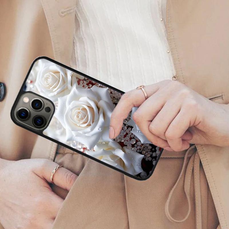 

Graceful White Rose Magnetic Phone Case For APPLE iPhone 17 Air 16 14 13 12 Pro Max 15 Plus Wireless Charge With MagSafe Cover iPhone 14