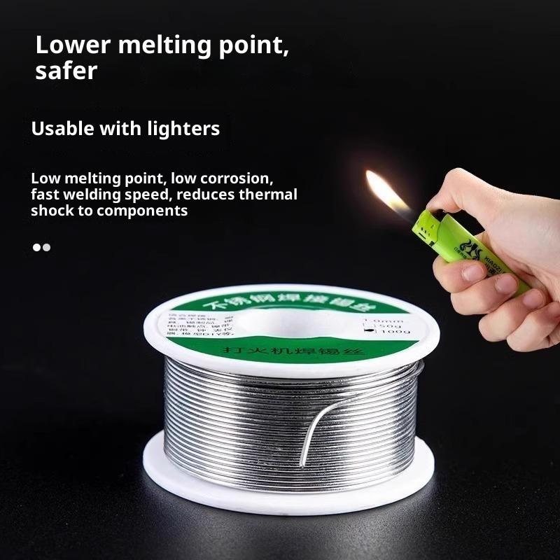 1.0Mm 20G 50G 100G Soldering Rods Low Temperature Easy Melt Solder Wire Silver Universal Welding Rod Cored Weld Wire