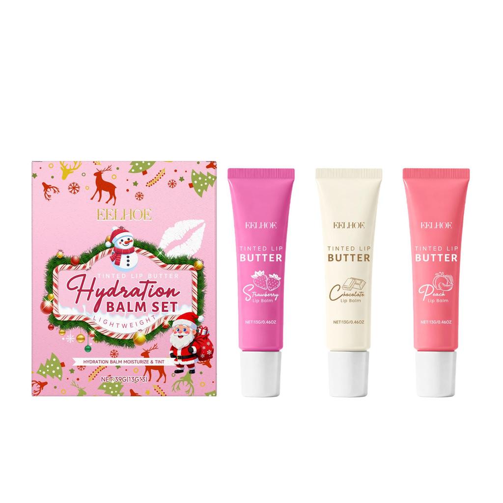 EELHOE Hydrating Tinted Lip Balm Set for Plump, Soft Lips
