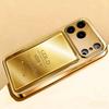 Zlatý Vzor Zlaté Zlaté Tyčinky Zlatá Metalická Barva Skleněné Pouzdro Na Telefon Pro iPhone 17 Pro Max 11 12 13 14 15 16 Plus 17 Air 16E Kryt