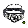 Luminous Leather Bracelet Three-layer Knitted Hand Chain Unique Couple Bracelet  Gift