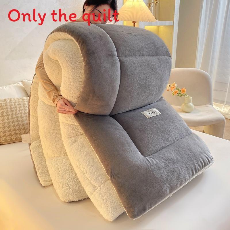 Winter Thickened Cotton Comforter With Velvet For Home Use