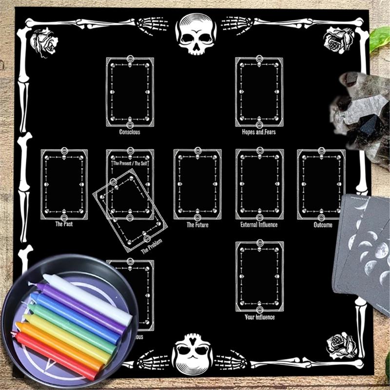 Tarot Tischdecke Altartuch Karten zum Kartenlegen Astrologie Tischdecke Divinations Kartentuch Wandteppich Wanddekoration