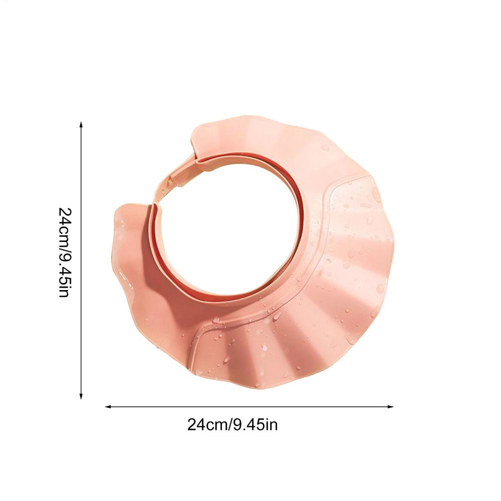 Bath Visor For Toddler Baby Adjustable Shower Cap Splash-Proof Adjustable Shampoo Shower Protection Hat Baby Hair Wash Hat розовый