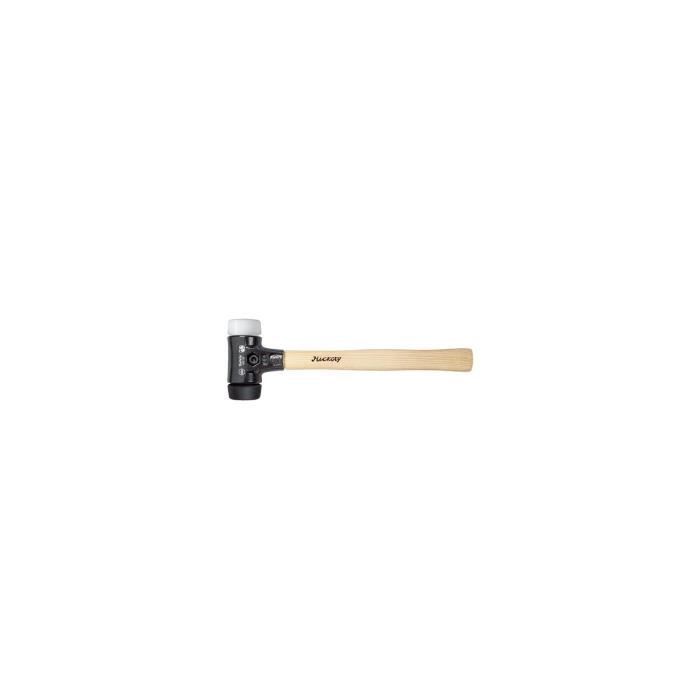Wiha massette safety avec embouts ronds mi-souples et très durs avec manche en hickory, embout de massette rond (26657) 30 mm