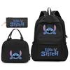 Large Capacity Schoolbag with Shoulder Strap; Student Three-piece Pencil Case Set