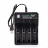 18650 Lithium Battery Charging Adapter 4 Slot USB Intelligent Battery Holder For 10440 14500 16340 16650 14650 18350 Battery