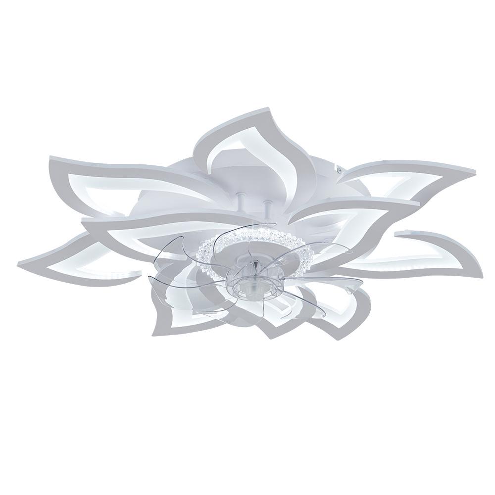 Smart Remote LED Ceiling Fan Light, 85-265V, Minimalist American Style for Bedroom