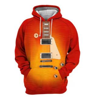 Fashion Women's T-Shirt Piano Guitar Graphics 3D Printed Hoodie Fall Men's Hoodie Casual Oversized Pullover