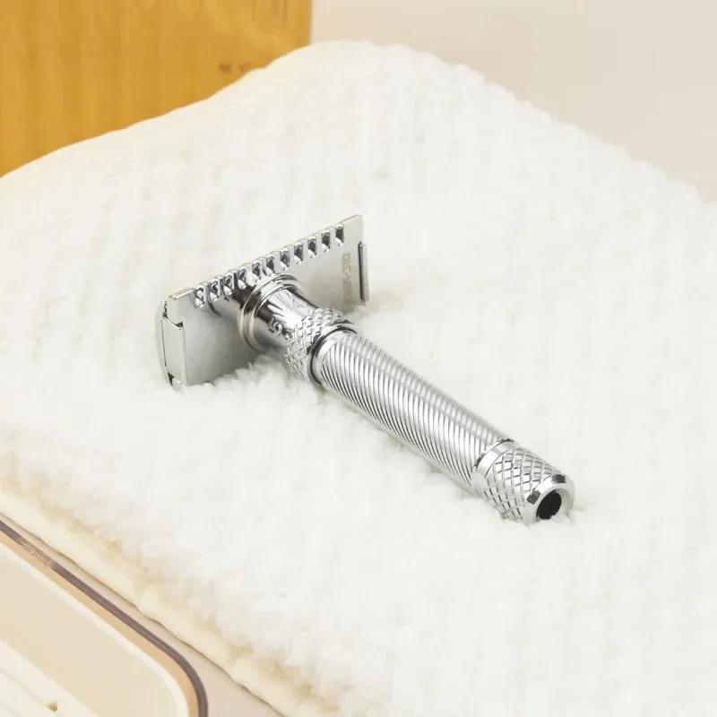 Yaqi Adjustable Final Cut OC Men's Safety Razor Chrome Color Stainless Steel Razor Head for Smooth Shaving