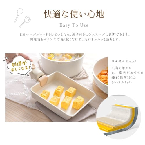 PASSO [2024 Version, 1-year Warranty] 8-piece Frying Pan Set, Induction and Gas Compatible, PFOA and PFOS-free, Marble-coated Frying Pans (18cm and 26