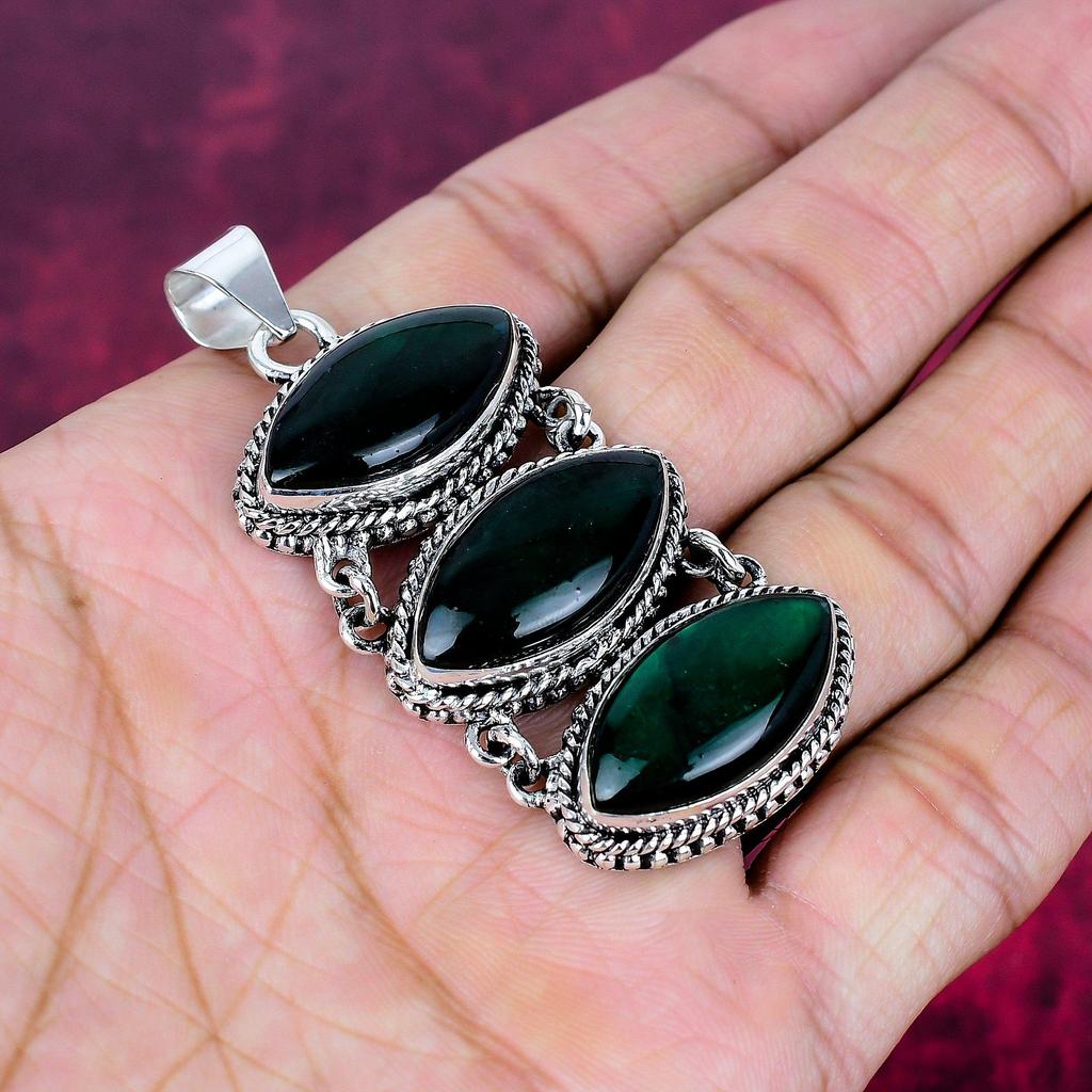 Green Flash Labradorite Pendant Gemstone Jewelry, 925 Solid Sterling Silver Pendant, Handmade Jewelry Birthstone Pendant, Gift For Him
