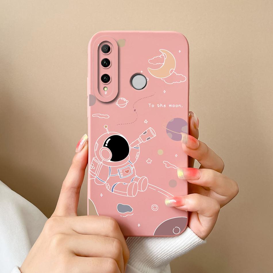 

Case For Honor 20i 20E 20Lite 20Pro Flower Liquid Silicone Camera Protection Shockproof Phone Back Cover Bumper Funda For Girls Honor 20i