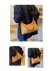 2025 Suede Retro Velvet Women's Crossbody Shoulder Bucket Bag - Large Capacity, Chain Strap, Autumn/Winter Collection