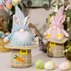 1pair Colorful Easter Rabbit Gnomes Figurine Unique Style for Festive Celebrations Spring Celebrations Home Indoor Decor