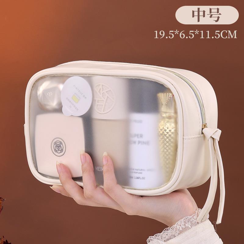 transparent pouch waterproof portable women's makeup bag travel essential toiletries bag large capacity cosmetics organizer