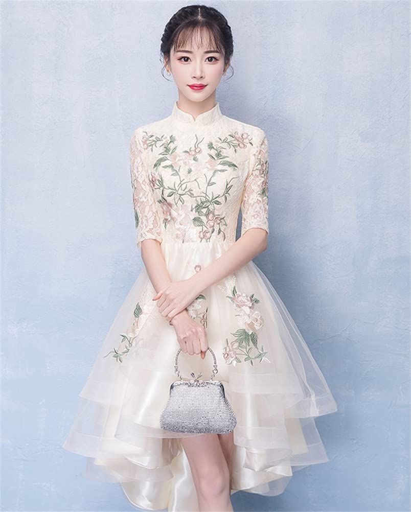 JINZUOMA Party Evening Formal Wedding Midi Short Elegant Floral Perfect for and Host Parties Size Women's Dress, Dress, Dress, Dress, Dress, Dress,