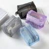 Vintage Three-dimensional Square Nylon Mesh Coin Purse Pouch Large Capacity Key Lipstick Earphone Organizer Card Bag