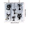 1pc Cute Cartoon Cat Print Waterproof Shower Curtain Hanging Curtain 12 Hooks Multi Size Decoration Machine Washable