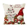 Christmas Dwarf Linen Pillowcase New Christmas Tree Letter Print Pillowcase