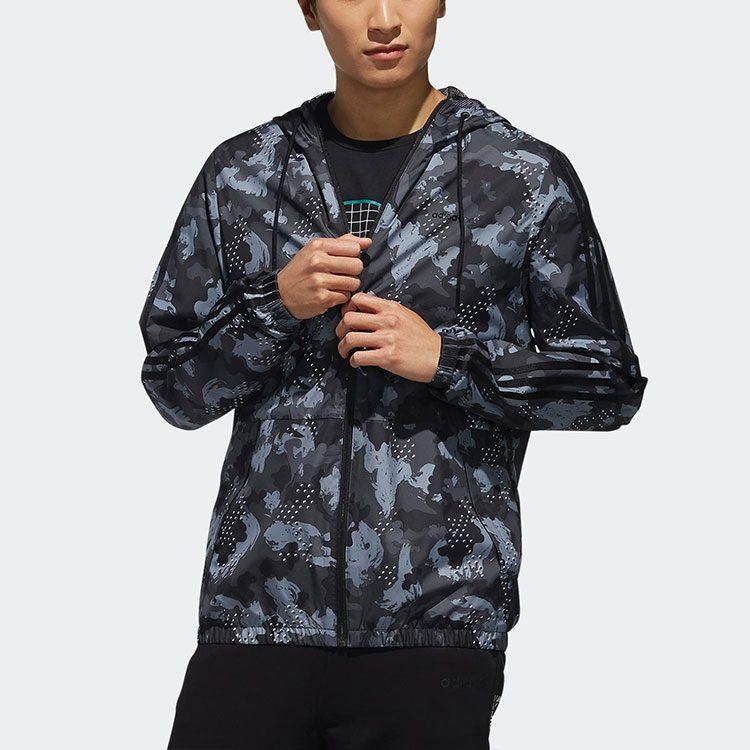 Adidas Jackets Men's Black Hooded Moderate Other DZ7589