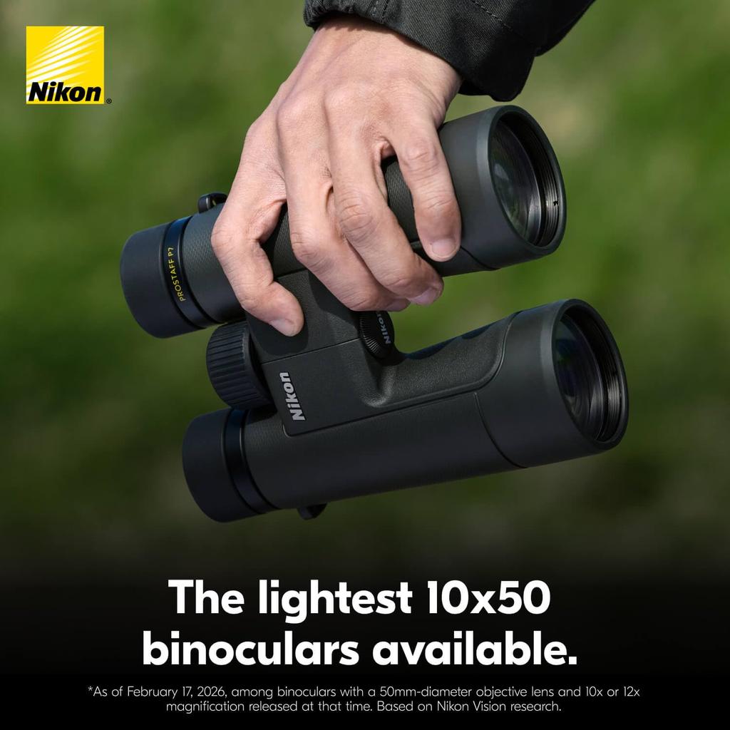 Nikon PROSTAFF P7 10x50 Binoculars High Magnification Wide FOV Waterproof Fogproof 50mm Multi-Coated Lenses Locking Diopter Wildlife Nature