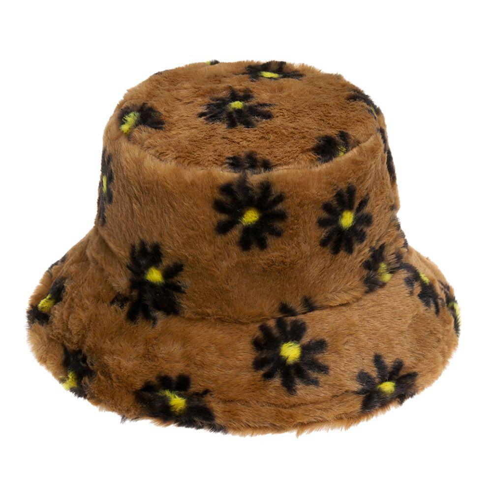 Νέα Μόδα Πολύχρωμο Ουράνιο Τόξο Καθημερινό Μαλακό Ζεστό Καπέλο Κάδος Καπέλα Κλοσέ Ψεύτικη Γούνα Καπέλο Ψαρά