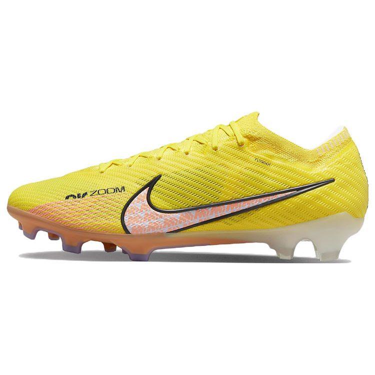 Nike Mercurial Vapor 15 FG Firm Ground Cushioning Slip Resistant Abrasion Resistant Soccer Shoes Men's Yellow Pink DJ4978-780