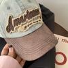 Splicing American Retro Baseball Caps Denim Peaked Cap Simple Tattered Jeans Sun Hat  Outdoor