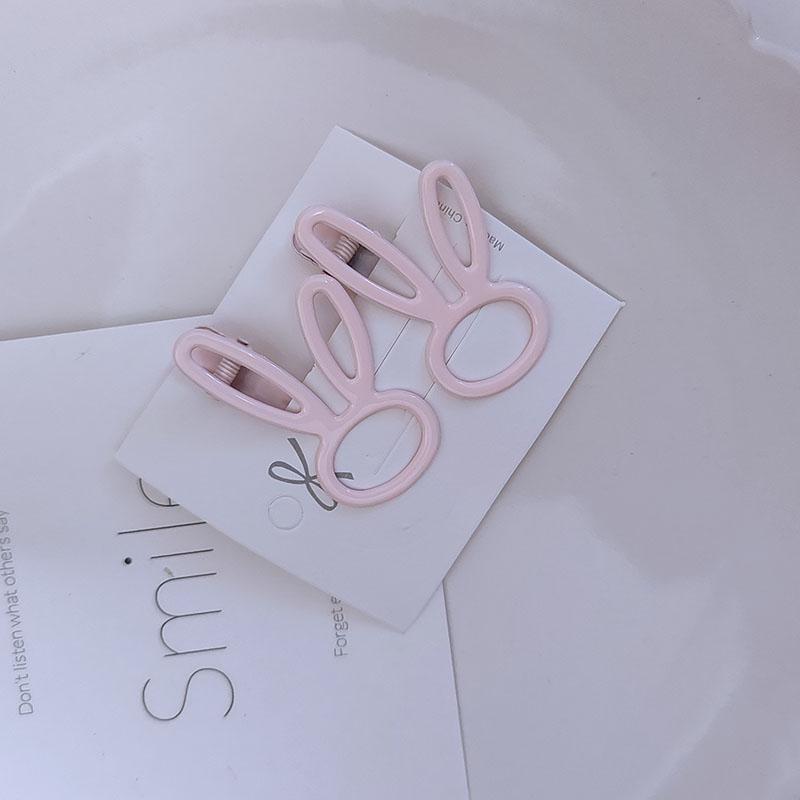 2pc Colorful Alloy Rabbit Hair Side Clips Hairpin Hairgrip for Kids Childs Doll Pet Ornament Vintage Gift Hair Accessories