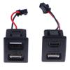 1Pc USB-Buchse Typ-C Schwarz Doppelschicht-Buchse USB-A-Buchse Lampenladebuchse Steckdose mit Kabelanschluss