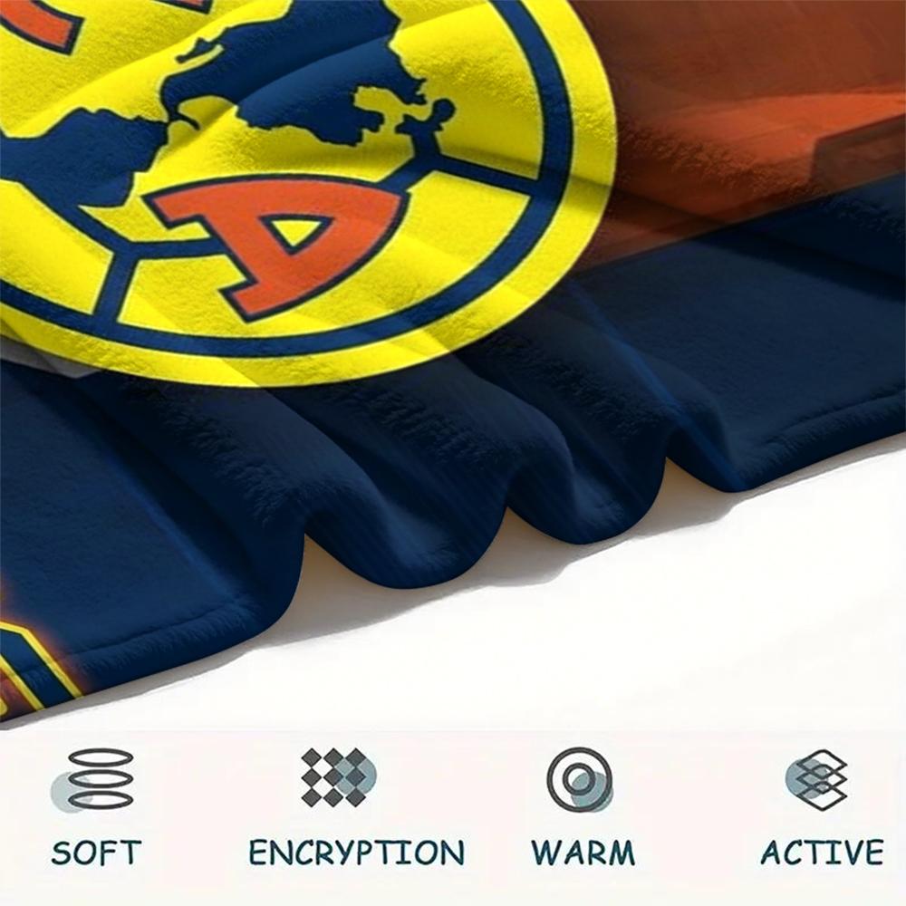 1PC Custom Name Club America Patterned Flannel Blanket Suitable For All Seasons for Home Decor Warmth and Comfort Gifts Holiday Present
