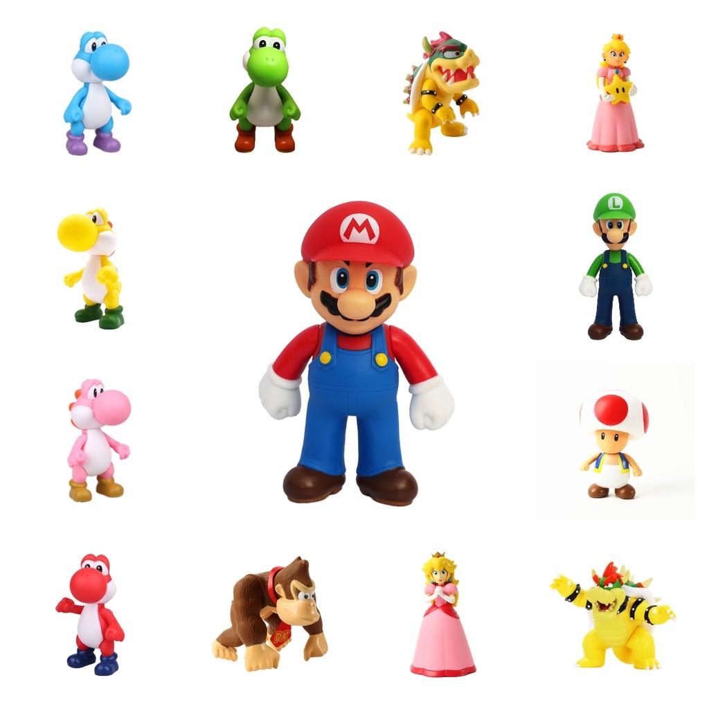 Figura de Ação Super Mario Modelo Material PVC Brinquedo Colecionável Para Carro e Mesa