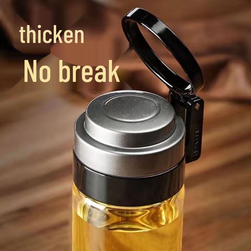 Xino Portable Borosilicate Glass Tea Tumbler with Filter, 480ML