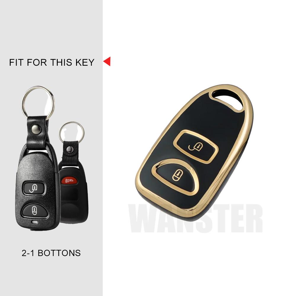 

2+1/3+1/2/3 Bottons Tpu Car Key Case Cover Shell For Hyundai Kia Elantra Sonata Accent Tucson Sonata Santa Fe Carens 2007-2011