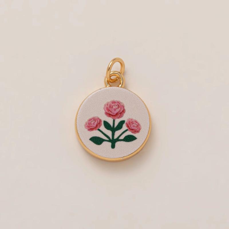 Small Cute Simple Versatile Flower Series Love Flower Clover Small Yellow Flower Diy Pendant Charms For Jewelry Making