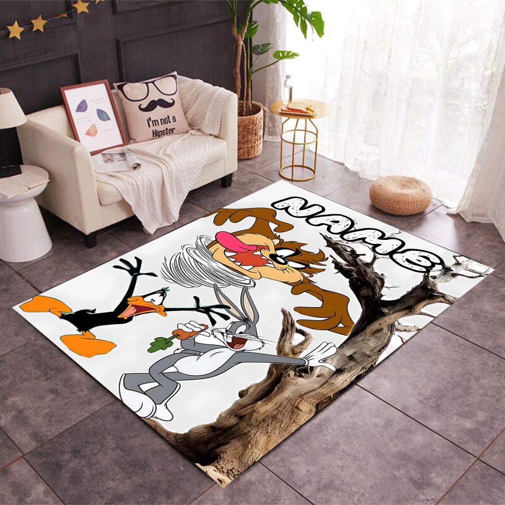 Looney Tunes Adventure Customize Your Name Carpet Perfect for Balcony Kitchen Dining Room Dormitory Antislip Carpet Office home decor