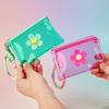 Transparent PVC Chic Coin Purse | Compact Key & Card Holder, Zip Closure | Easy Clean with Beaded Chain