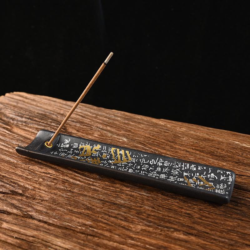 Bamboo Ceramic Incense Holder | Handmade Aromatherapy Burner | Creative Slice Design